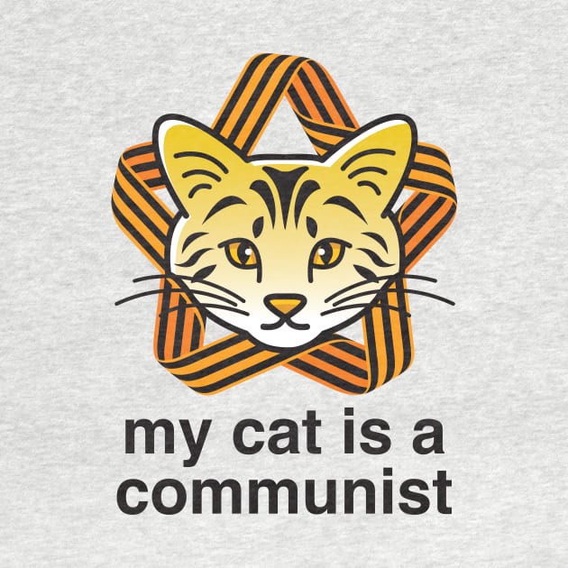 My Cat Is A Communist Tiger Cat by Inogitna Designs